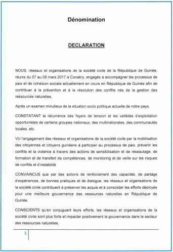 guinee declaration