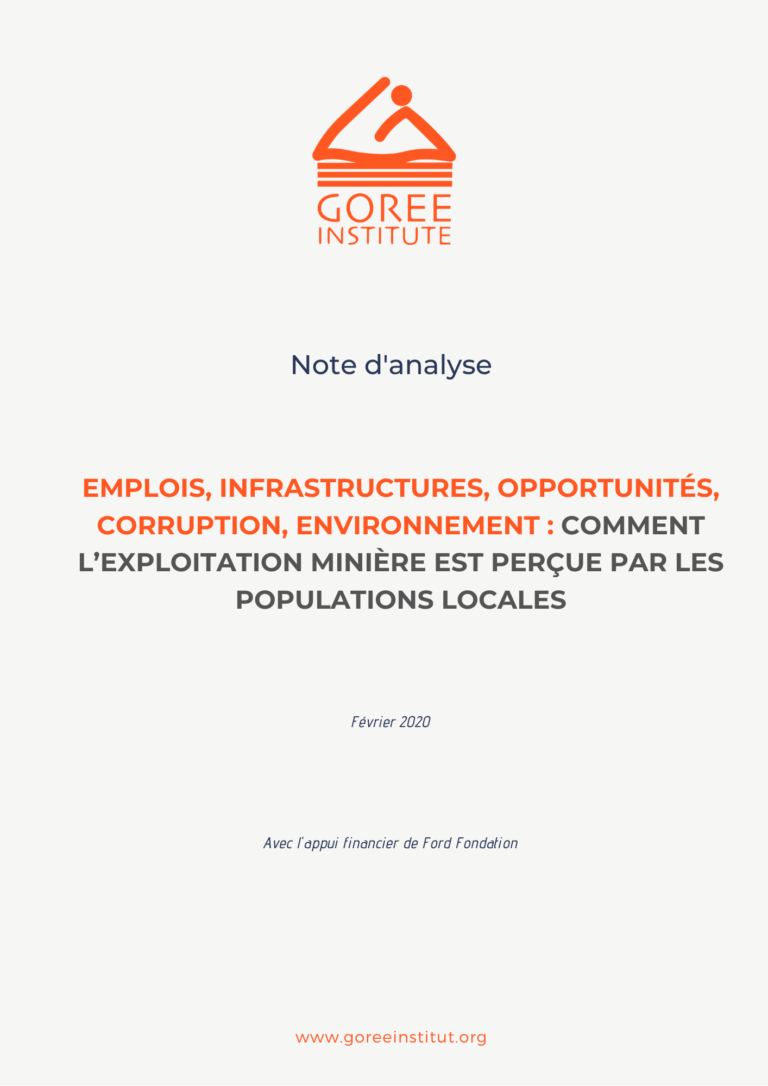 Emplois-infrastructures - opportunités - corruption - environnement _ comment l’exploitation minière est perçue par les populations locales