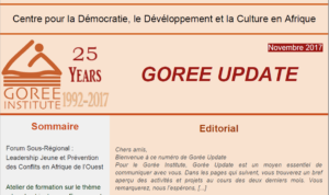 GOREE UPDATE Novembre 2017